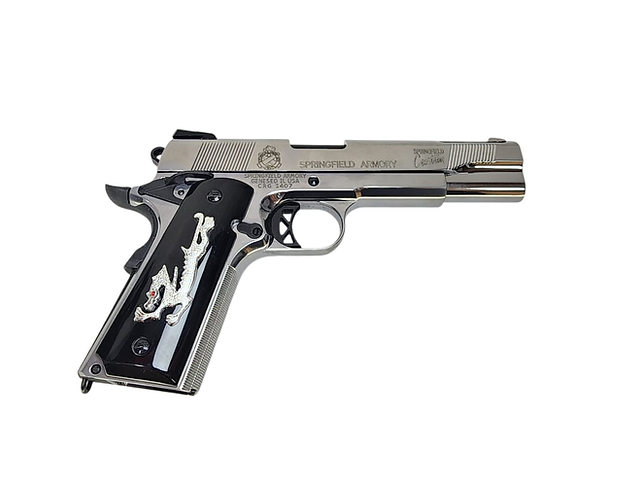 FCW フェイスオフ M1911 V12 GBBピストル(リリーフドラゴングリップ付き、銀(ぎん)