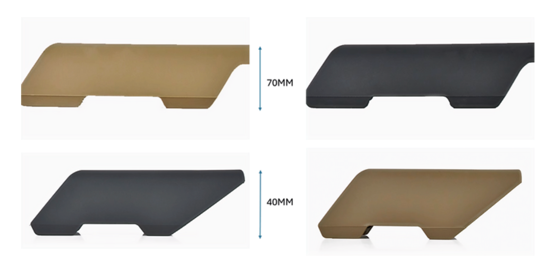 FCW CTRストック用チークライザー - 70MM, ダークアース