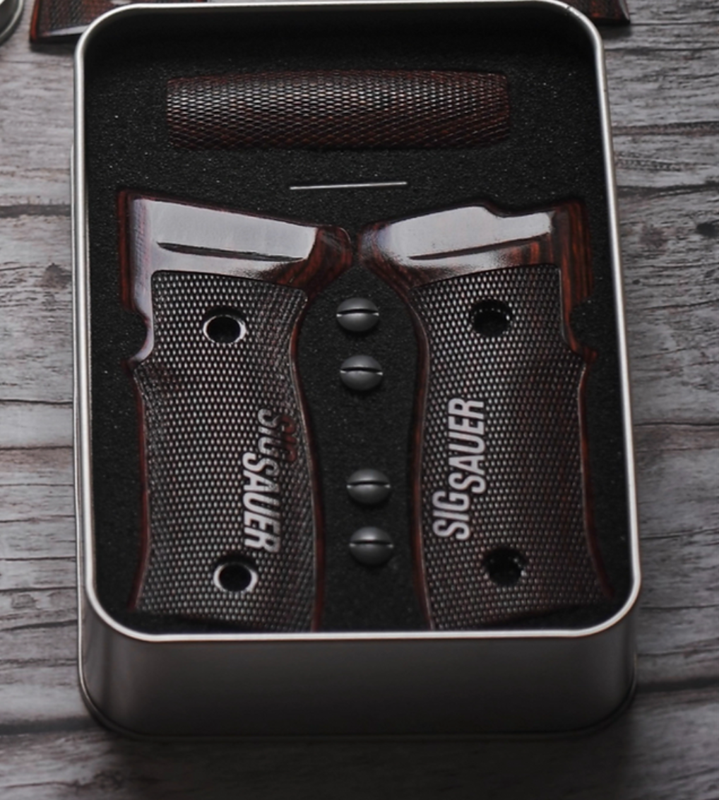 FCW SIG P320 M17/M18 AXG ダークブラウン ウッドグリップ - TYPE B