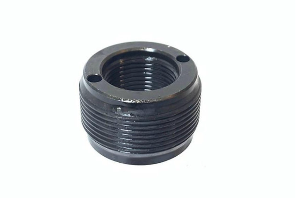 FCW ステンレススチール製 14mm 逆スクリュー - 23mm 正スクリューアダプターー (TM SAIGA-12 GBB) - ブラック