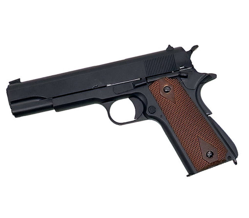 FCW Norinco M1911A1 GBBP チェッカーウッドグリップ付き (2025年8月発売) - ブラック