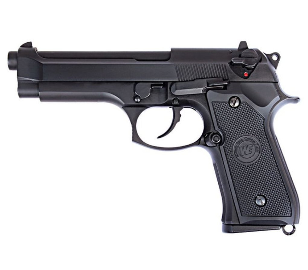 FCW x WE M92 全メタル(ぜんきんぞく)GBBピストル(フルマーキング付き)- ブラック