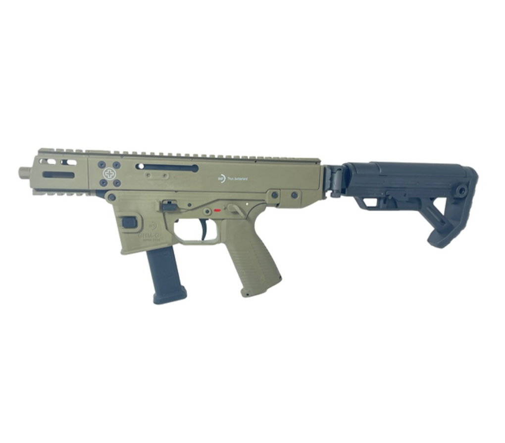 FCW アルミスケルトン ST-6 M4 フォールディングストックチューブ(1913レイルアダプターー付き)- ブラック
