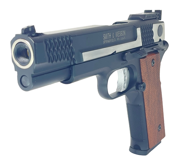 FCW x DOUBLE BELL M945 GBBピストル ブラックGBBスライド、ブラッシュド銀(ぎん)
