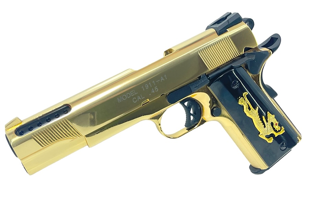 FCW フェイスオフ ドラゴングリップセット 1911 GBBP用 (金(きん)/銀(ぎん)ドラゴン)