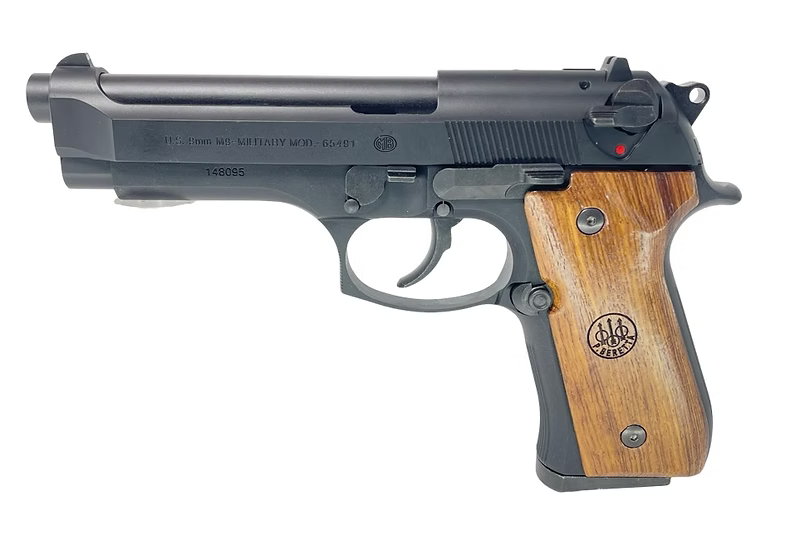 FCW M9 / M92F 木製グリップ(ベレッタロゴ付き)- Beretta original Logo