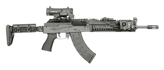 FCW ZenitCo MIストック、1913ピカティニーアダプターー(マーキング付き)付き - ブラック