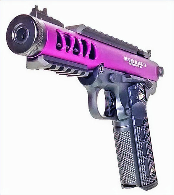 FCW x WE ギャラクシー 1911 GBBピストル ブラックフレーム - ピンク