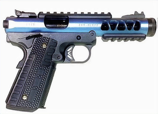 FCW x WE ギャラクシー 1911 GBBピストル ブラックフレーム - ブルー