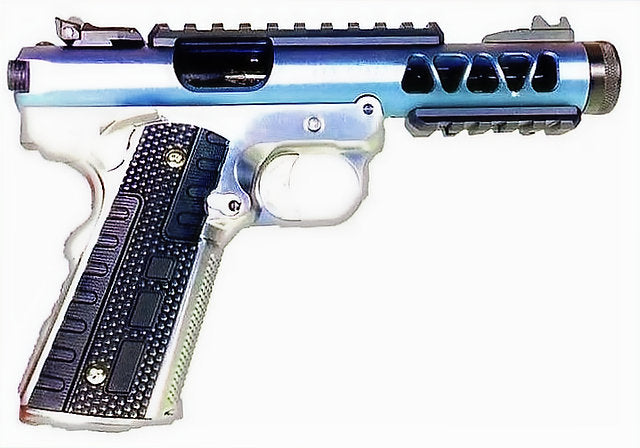 FCW x WE ラグスタイル 1911 ギャラクシー GBB ピストル - ブルー