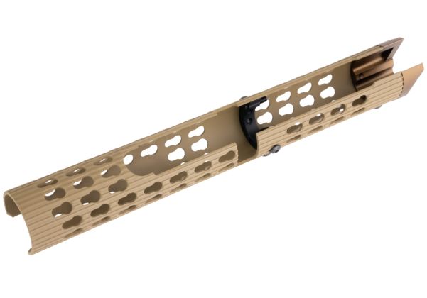 5KU VS-24 アルミニウム / アルミ AK ロングチューブラー ハンドガード CYMA AK AEG エアソフト シリーズ用 - タン