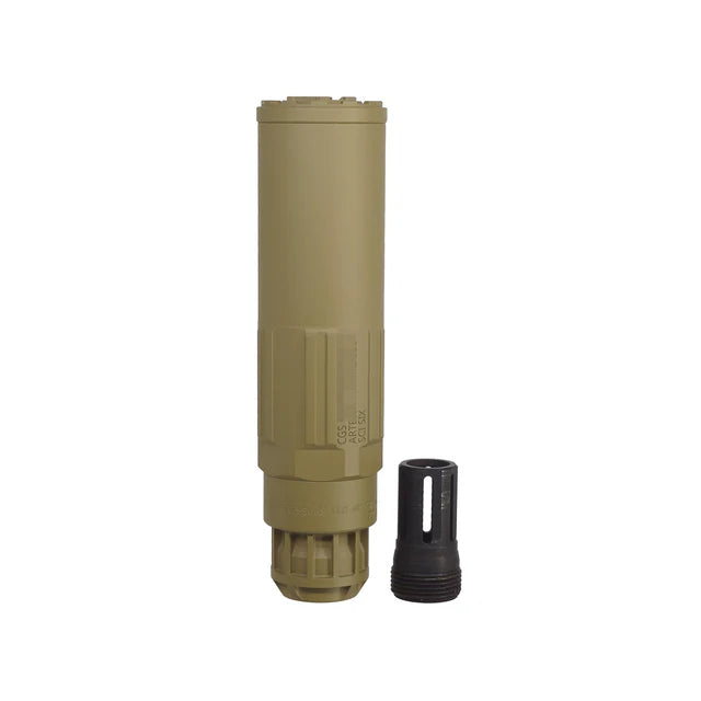 5KU CGS SCI-SIX エアソフトサプレッサー 14mm用 (5KU-400) - タン/黄褐