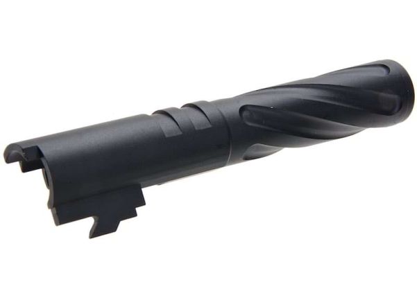 5KU Tokyo Marui ハイキャパ 4.3 GBB Airsoft アウターバレル (トルネード、アルミニウム / アルミ) - ブラック