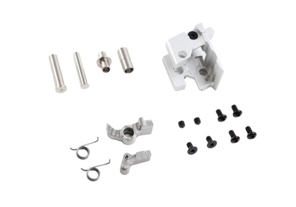 5KU Tokyo Marui ハイキャパ CNCアルミ EX 01 フレームキット - 銀(ぎん) 赤バレル付き