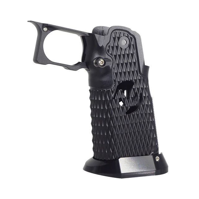 5KU CNC アルミグリップ Type.9 マルイ ハイキャパ GBB エアガン用 ( 5KU-GB-587 ) - ブラック