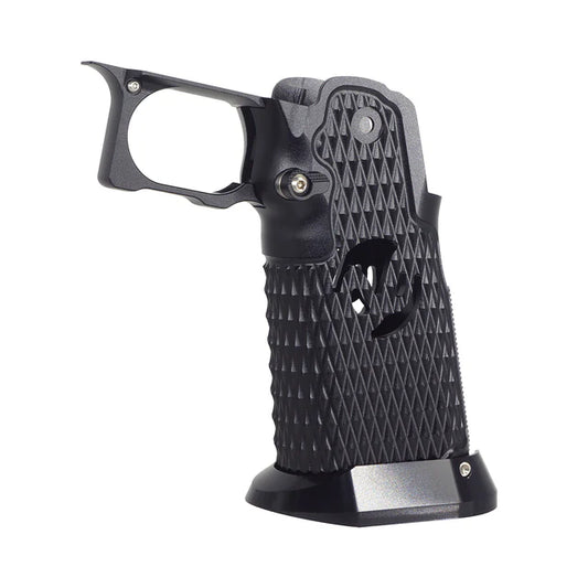 5KU CNC アルミグリップ Type.9 マルイ ハイキャパ GBB エアガン用 ( 5KU-GB-587 ) - ブラック