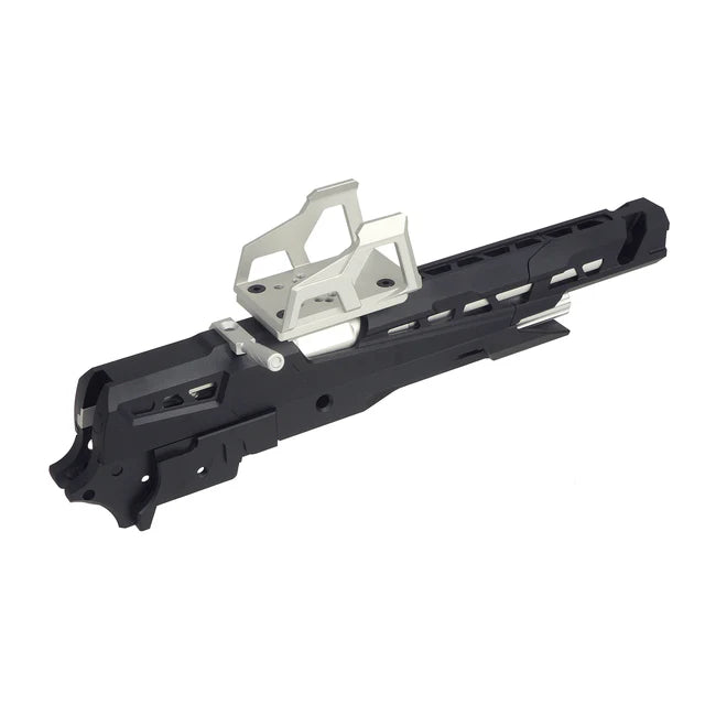 5KU CNC EX-02 フレームキット マルイ ハイキャパ GBB エアガン用 (5KU-GB-592) - ブラック / 銀(ぎん)