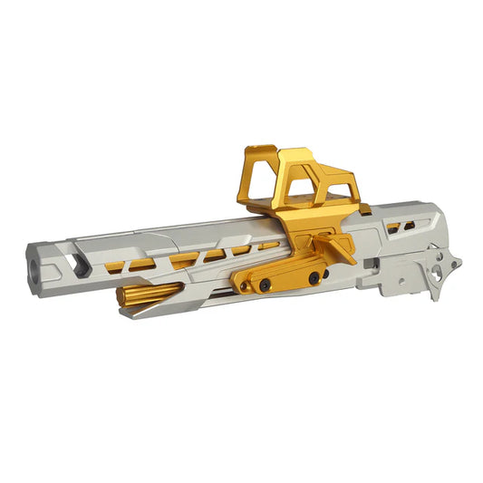 5KU CNC EX-02 フレームキット マルイ ハイキャパ GBB エアガン用 (5KU-GB-592) - 銀(ぎん) / 金(きん)