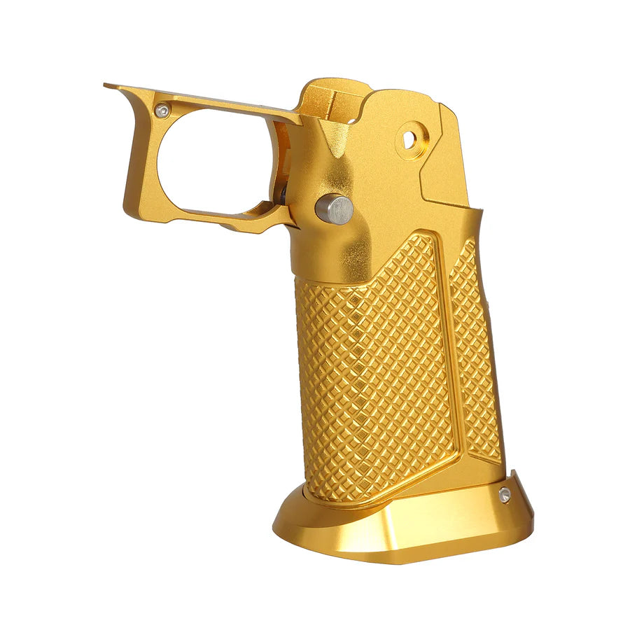 5KU CNC アルミグリップ Type.10 マルイ ハイレイヤー GBB Airsoft用 ( 5KU-GB-603 ) - 金(きん)