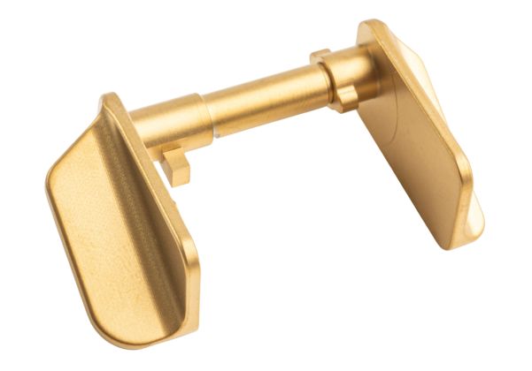 5KU KJ Shadow 2 / TS2 エアソフト ステンレス サムセーフティ (タイプ F) - 金(きん)