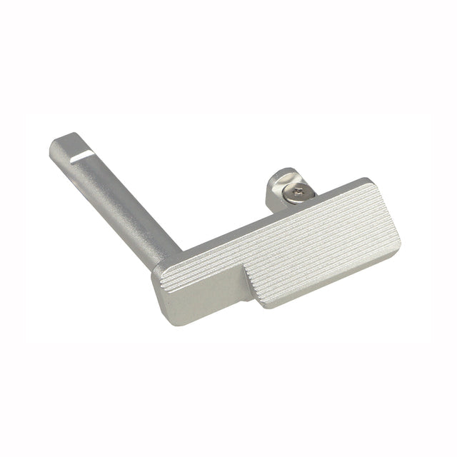 5KU アルミニウム / アルミ製ターゲットGBBスライドストップ KJW/ASG SHADOW 2 GBB用 (GBSD2037) - 銀(ぎん)