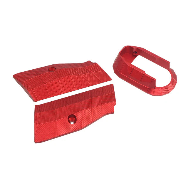 5KU アルミ LOK スタイル ショートグリッパネルとマグウェル KJW/ASG Shadow2 用 (GBSD2039)-赤