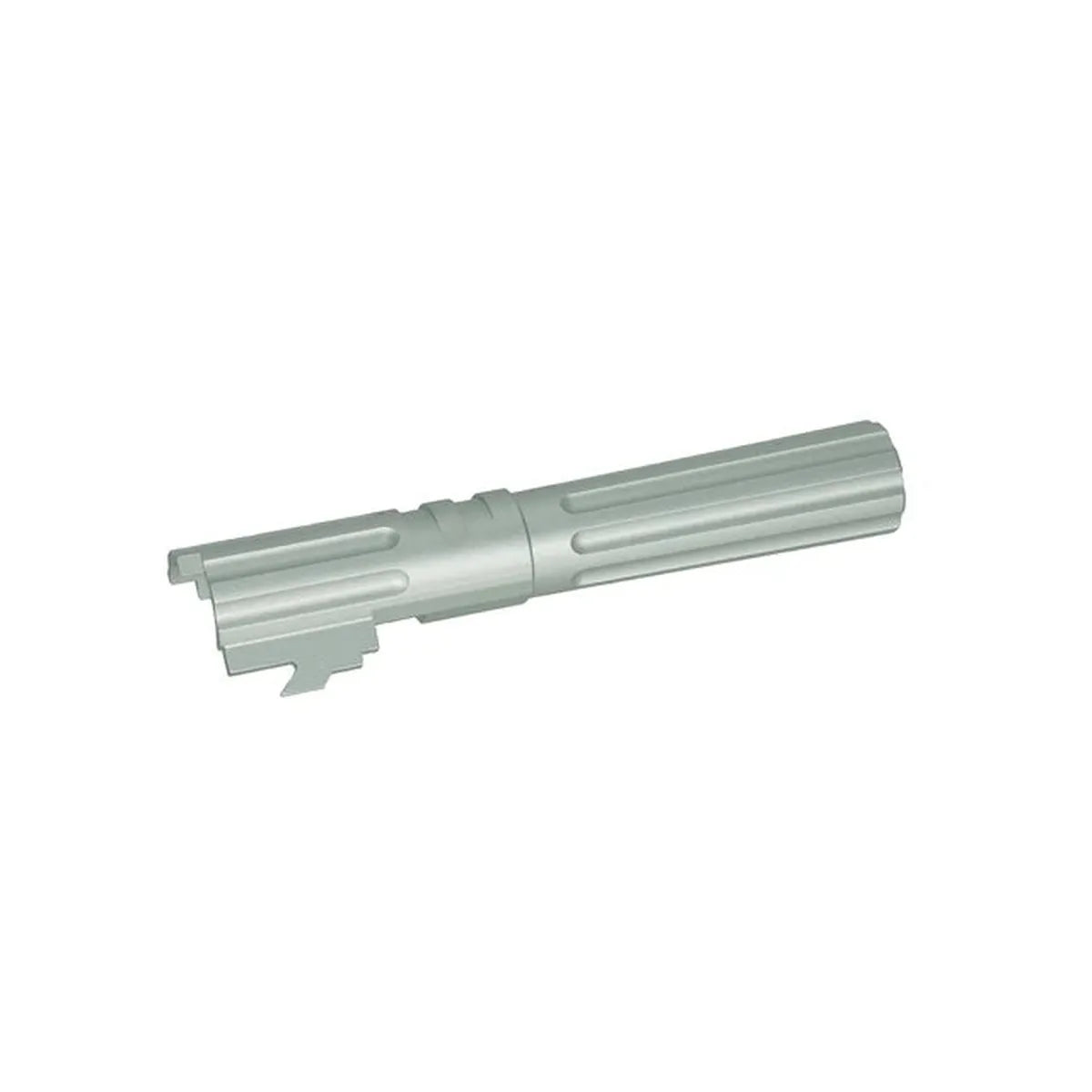 5KU 4.3インチ アルミ スレッドアウターバレル マルイ ハイキャパ 4.3 エアソフトガン用 (GB-549) - シルバー-AIRSOFT GOGO エアガン・サバゲー用品通販