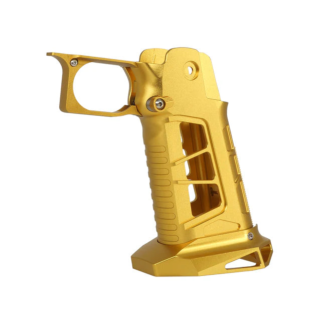 5KU CNC アルミグリップ Type.7 マルイ ハイキャパ GBB エアガン用 (5KU-GB-591) - ゴールド-AIRSOFT GOGO エアガン・サバゲー用品通販