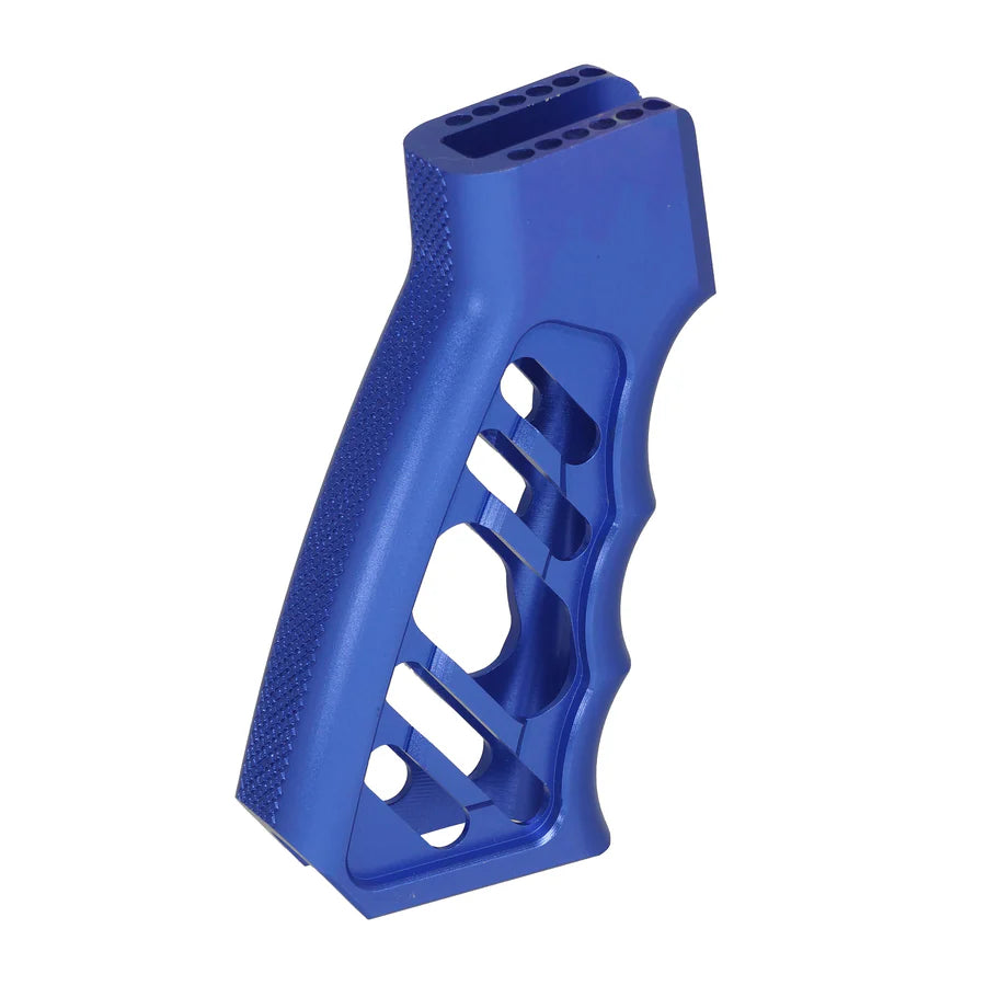 5KU CNC LWP アルミニウム / アルミ製グリップ(AR/M4 GBB エアソフト用)(GB-154) - ブルー-AIRSOFT GOGO エアガン・サバゲー用品通販