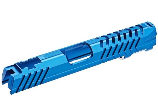 EDGE Tokyo Marui HI-CAPA 5.1 GBB エアソフトガン スタンダードGBBスライド (カスタム 'MAX、アルミニウム / アルミ) - ブルー