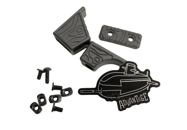 Advantage Airsoft コンターラインスタイル Mlok ハンドストップキット - ブラック