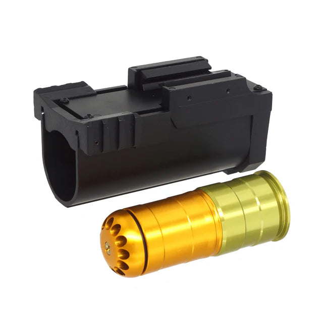 Army Force 40mm ミニランチャー 120 発ガスカートリッジ付き (CT0027) - ブラック