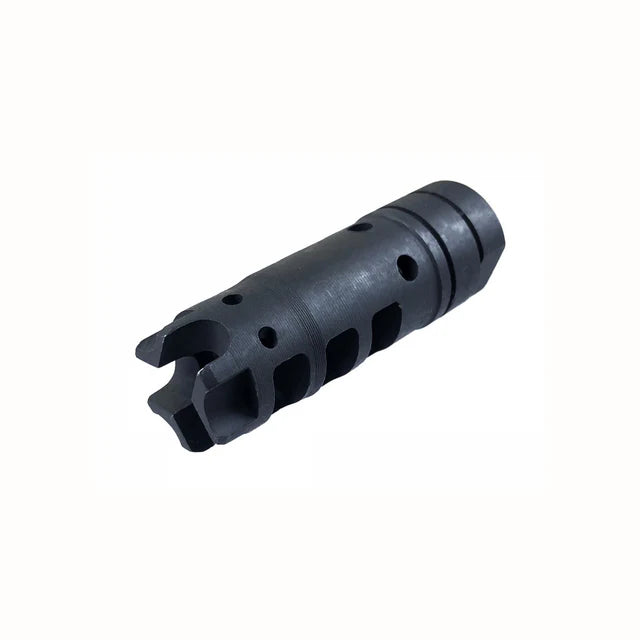 Army Force スチールドラゴン 556 スタイル マズルブレーキ (FL0077) - ブラック, 14mm CW