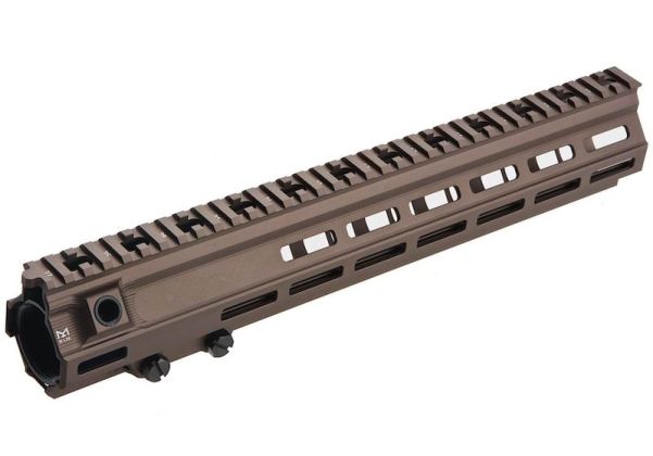 Angry Gun Mlokハンドガード Tokyo Marui NGRS、Umarex/VFC、KWA HK417 エアソフトガンシリーズ用 (M110A1 SDMR、14.5インチ、DDC)