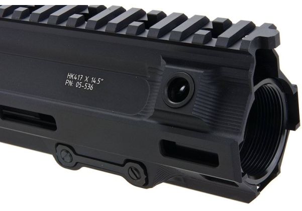 Angry Gun Mlokハンドガード Tokyo Marui NGRS、Umarex/VFC、KWA HK417 エアソフトガンシリーズ対応 (Gスタイル、14.5インチ、ブラック)