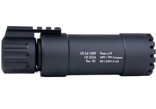 Angry Gun KWA MP9 / KSC TP9 コンパクサプレッサー - トレーサーバージョン (ブラック、AGトレーサーシステム搭載 - フレイムエフェクト)
