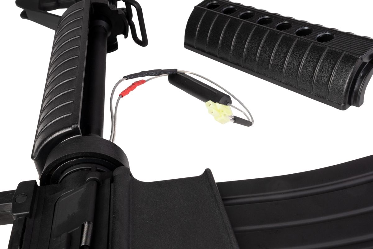 APS M4A1 AEG エアソフト ライフル (EDGE II (機械の)メカボックス、MICRO FET 使用) - ブラック (4.5MMBBS)