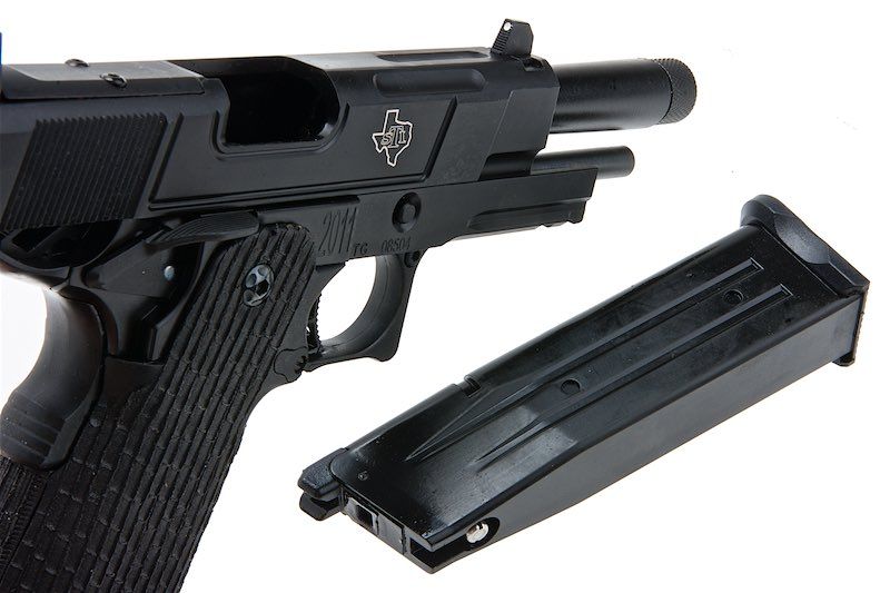 Army Armament R504 コスタ VIPスタイル グリーンガス エアソフトピストル RMRマウントベース付き - ブラック