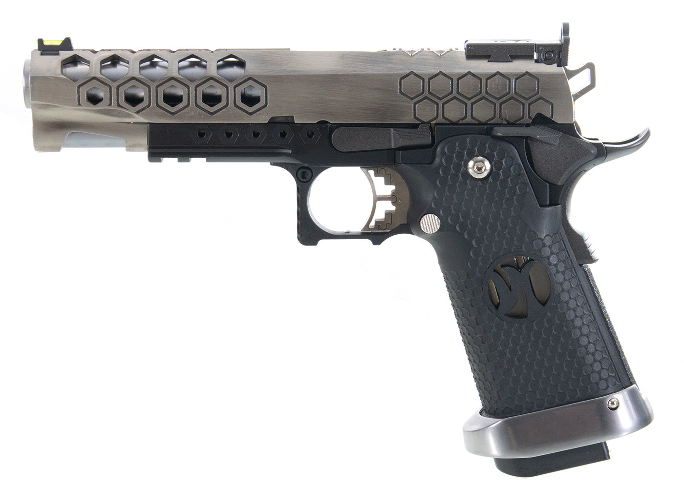 AW CUSTOM HX2501 Model HEX Cut High Capa 5.1 Gas Blowback (2TONE Silver, Black)