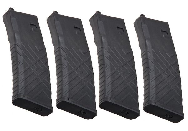 Blackcat Airsoft Systema PTW マガジン (ポリマー製、30/120 連発マガジン) - 4 個/パック