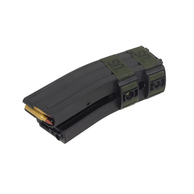 Battleaxe 1200 ラウンド 電動デュアルマガジン AR / M4 AEG 用 (BX-698-6A-9V) - ブラック