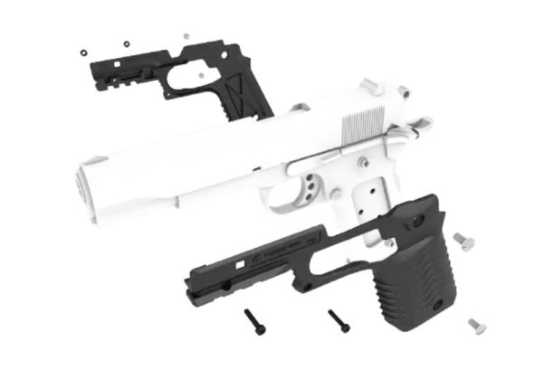 Recover Tactical 1911シリーズ CC3H グリップ&レイルシステム - ブラック