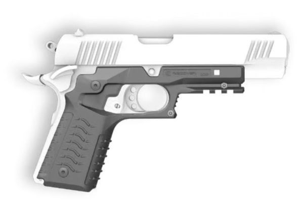 Recover Tactical 1911シリーズ CC3H グリップ&レイルシステム - ブラック