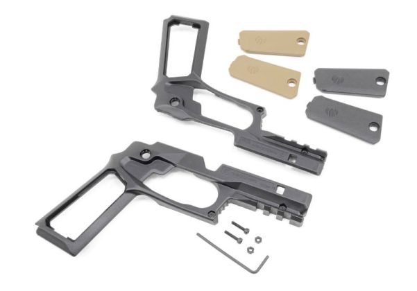 Recover Tactical 1911シリーズ CC3PTTB タンフレーム レイル付き (タン&ブラックパネル付き)