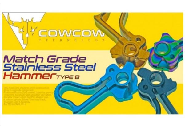 COWCOW Technology ハイキャパ/1911 マッチグレードハンマー(タイプB) - ステンレススチール、ブラック