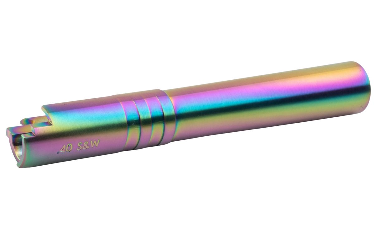 COWCOW Technology OB1 SS ス赤アウターバレル - Tokyo Marui ハイキャパ 5.1 GBB (.45 マーキング) - レインボー