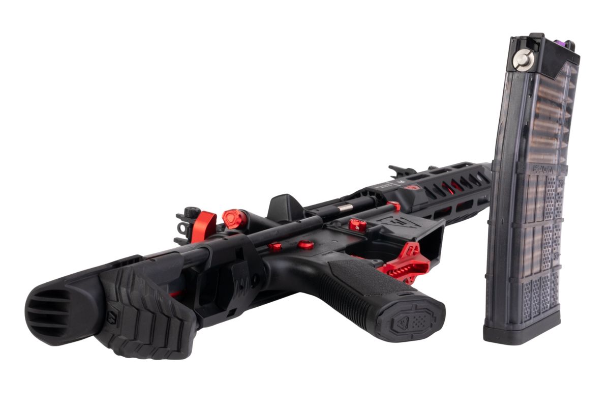 EMG STRIKE INDUSTRIES AR ストライク レイダー PDW GBB エアソフト M4 ライフル (CYMA CGS システム) - 7 インチ BK / RD