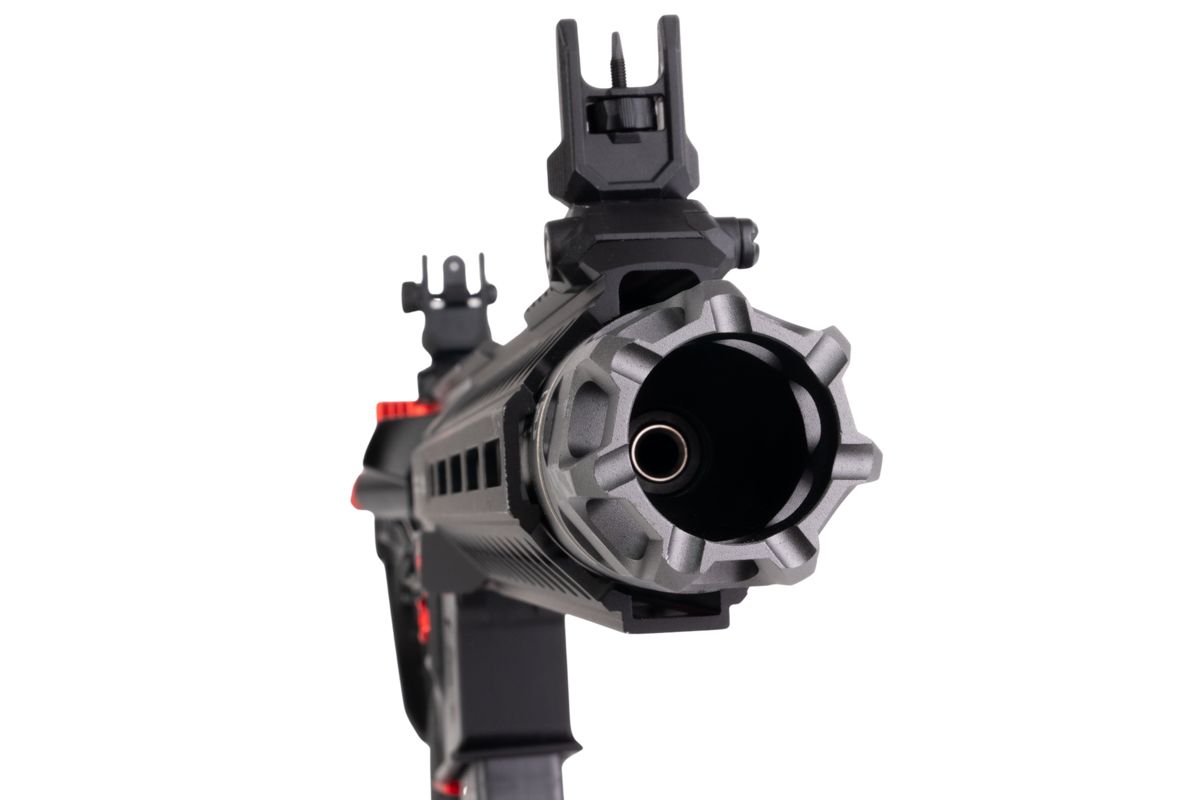 EMG STRIKE INDUSTRIES AR ストライク レイダー SBR GBB エアソフト M4 ライフル (CYMA CGS システム) - 10 インチ BK / RD