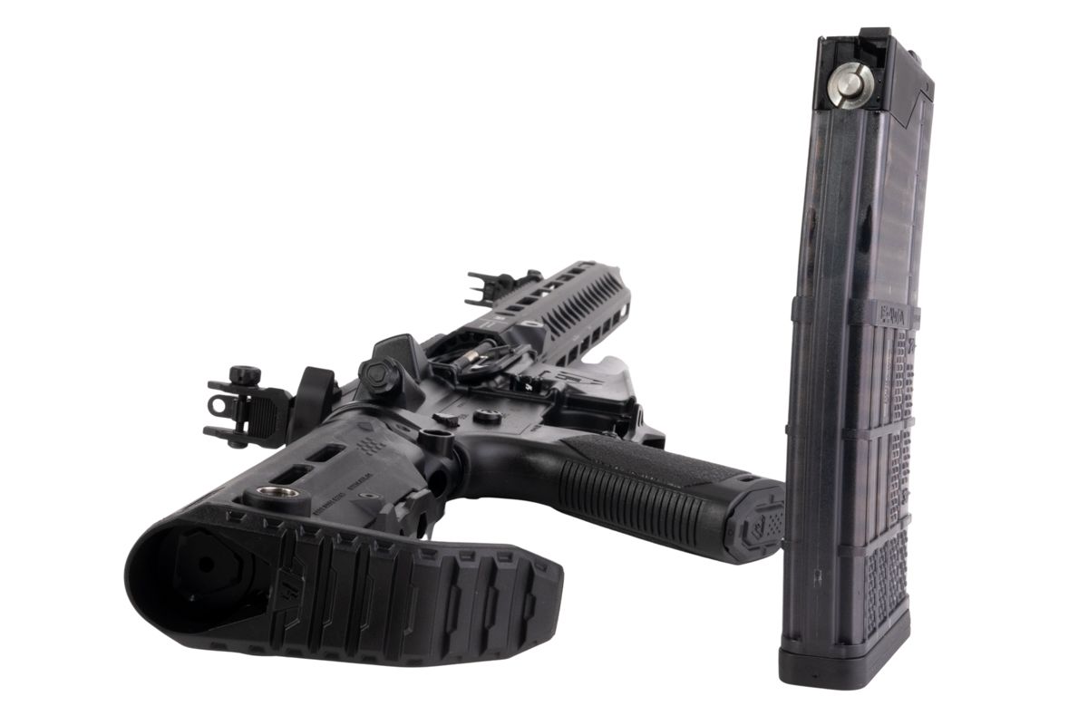 EMG STRIKE INDUSTRIES AR ストライク レイダー カービン GBB エアソフト M4 ライフル (CYMA CGS システム) - 13.5 インチ BK