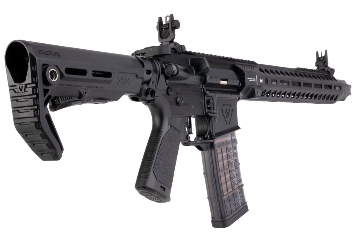 EMG STRIKE INDUSTRIES AR ストライク レイダー カービン GBB エアソフト M4 ライフル (CYMA CGS システム) - 13.5 インチ BK
